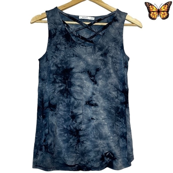RICKI'S Tie Dye Cage Neck Sleeveless Top Size Extra Small - Picture 1 of 9